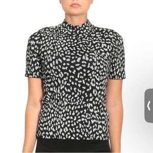 Michael Michael Kors Animal Print Blouse Size Small